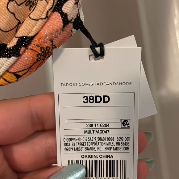 Floral bikini top 38DD underwire - Picture 3 of 3